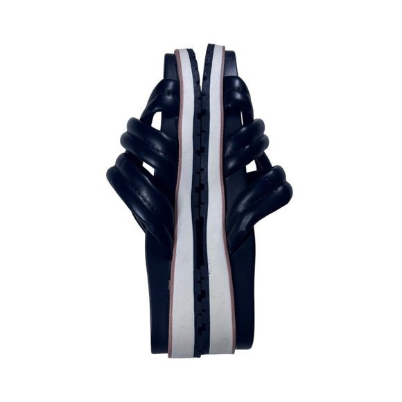 Time & Tru Sandals Womens Size 8 Black Slip-On Double Cross Strap NEW - Picture 6 of 6